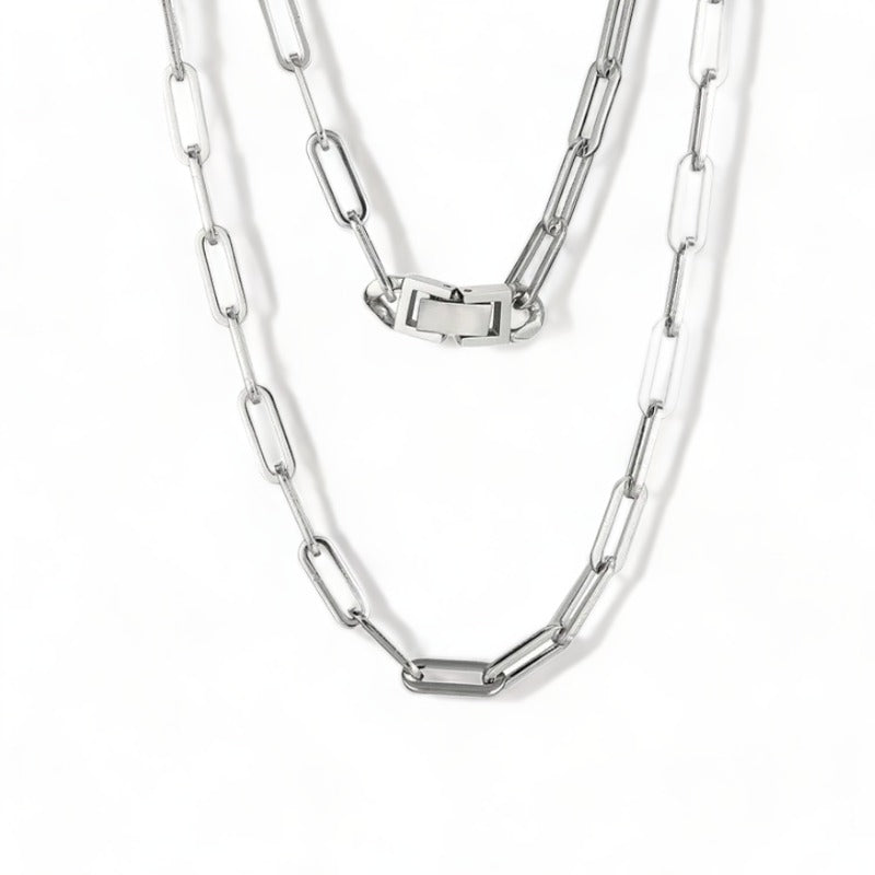 Collier Maille Cheval En Acier Inoxydable.